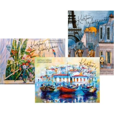 Piešimo albumas, A4, 15 lapų, 250gsm Piešimo albumas, A4, 15 lapų, 250gsm