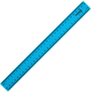 Plastikinė liniuotė AXENT Delta, 30cm, mėlynos sp., blisteryje