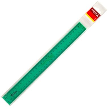Plastikinė liniuotė AXENT Delta, 30cm, žalios sp., blisteryje