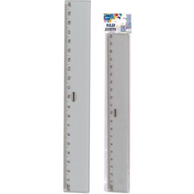 Plastikinė liniuotė CENTRUM, 20cm, skaidri, blisteryje Plastikinė liniuotė CENTRUM, 20cm, skaidri, blisteryje
