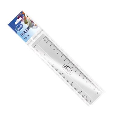 Plastikinė liniuotė FOROFIS, 15cm, skaidri, blisteryje