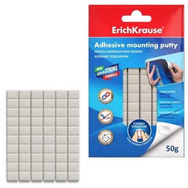 Plastilininiai klijai, ErichKrause, 50g, baltos sp. Plastilininiai klijai, ErichKrause, 50g, baltos sp.