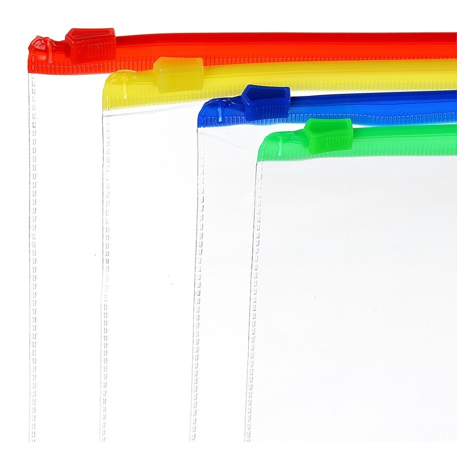 Plastikinis vokas su užtrauktuku, ErichKrause, TRAVEL (255x130mm), 140mkr, skaidrus, su įvairių sp. užtrauktuku 2