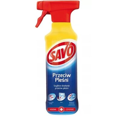 Purškiama priemonė pelėsiui ir grybeliui naikinti SAVO, 500 ml Purškiama priemonė pelėsiui ir grybeliui naikinti SAVO, 500 ml