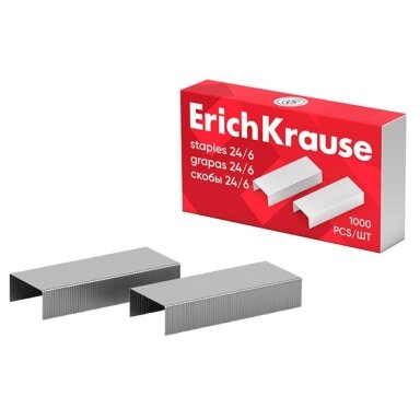 Sąsagėlės ErichKrause, Nr. 24/6, 1000 vnt. Sąsagėlės ErichKrause, Nr. 24/6, 1000 vnt.
