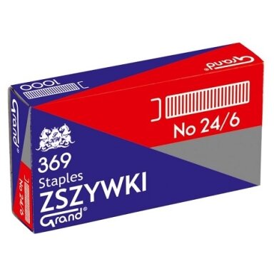 Sąsagėlės, Grand, Nr. 24/6, 1000vnt. Sąsagėlės, Grand, Nr. 24/6, 1000vnt.