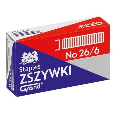 Sąsagėlės, Grand, Nr. 26/6, 1000vnt. Sąsagėlės, Grand, Nr. 26/6, 1000vnt.
