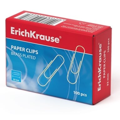 Sąvaržėlės, ErichKrause, ilgis 33mm, 100vnt., žalvario sp. Sąvaržėlės, ErichKrause, ilgis 33mm, 100vnt., žalvario sp.