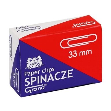 Sąvaržėlės R33, Grand, ilgis 33mm, 100vnt. Sąvaržėlės R33, Grand, ilgis 33mm, 100vnt.
