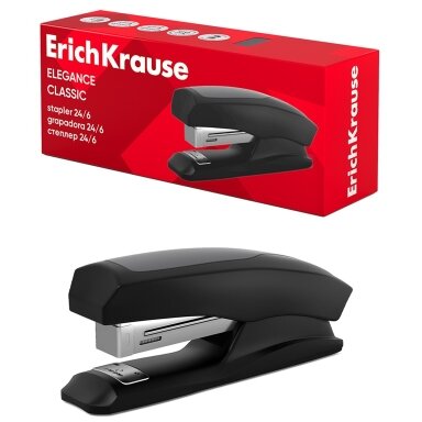 Segiklis ELEGANCE CLASSIC, ErichKrause, Nr. 24/6, 26/6, sega iki 30 lapų, juodos sp. Segiklis ELEGANCE CLASSIC, ErichKrause, Nr. 24/6, 26/6, sega iki 30 lapų, juodos sp.