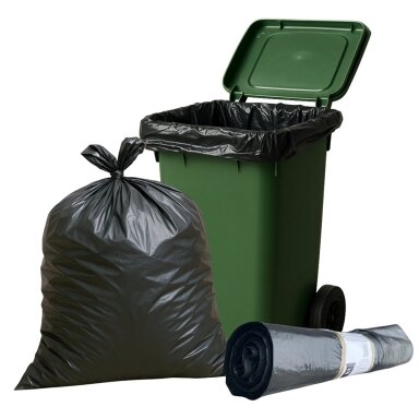 Šiukšlių maišai GREEN WAY, 300 litrų, 5 vnt., 50 mkr, LDPE plastikas, juodos sp. Šiukšlių maišai GREEN WAY, 300 litrų, 5 vnt., 50 mkr, LDPE plastikas, juodos sp.