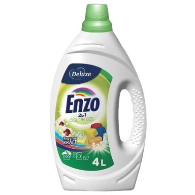 Skalbimo gelis DELUXE Enzo Color 2 in 1, 100 skalb., 4 L