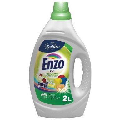 Skalbimo gelis DELUXE Enzo Color 2 in 1, 50 skalb., 2 L