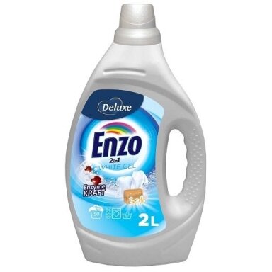 Skalbimo gelis DELUXE Enzo White 2 in 1, 50 skalb., 2 L