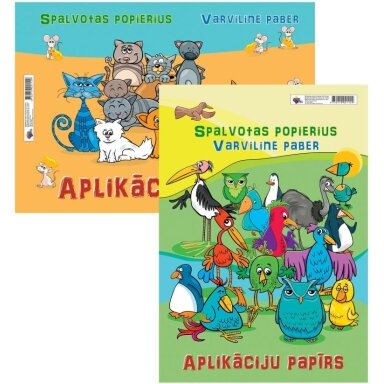 Spalvotas popierius, A3, 8 sp., dvipusis, 80gsm