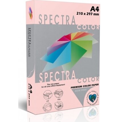 Spalvotas popierius SPECTRA COLOR, A4, 80gsm, 500 lapų, IT140 ROSE (pastelinė rožinė sp.) Spalvotas popierius SPECTRA COLOR, A4, 80gsm, 500 lapų, IT140 ROSE (pastelinė rožinė sp.)