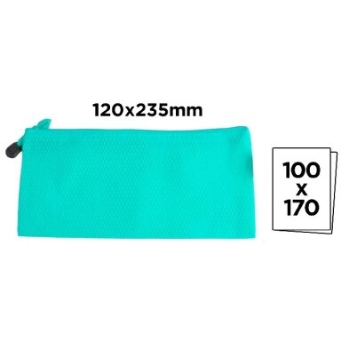 Tekstilinis vokas su užtrauktuku MP, C65 (235x130mm), nepermatomas, įvairių sp. Tekstilinis vokas su užtrauktuku MP, C65 (235x130mm), nepermatomas, įvairių sp.