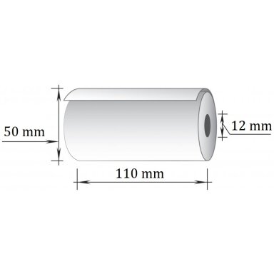 Terminė kasos juosta, 110x25m/12mm (maks.diam.50mm)