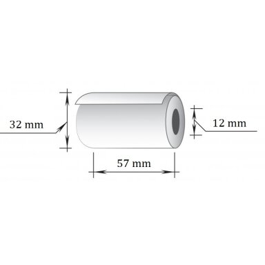 Terminė kasos juosta, 57x10m/12mm (maks.diam. 32mm)