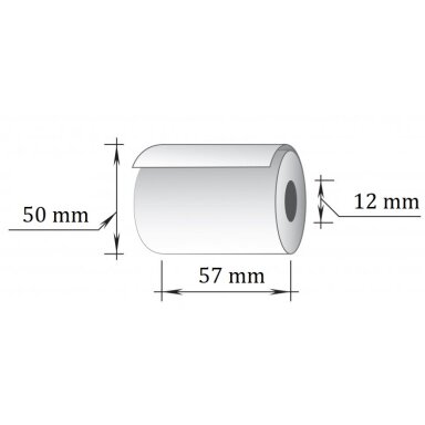 Terminė kasos juosta, 57x30m/12mm (maks.diam.50mm)