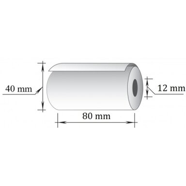 Terminė kasos juosta, 80x20m/12mm (maks.diam.40mm)