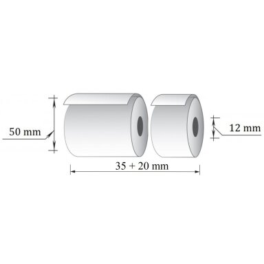 Terminių kasos juostų rinkinys, 35+20x30m/12mm (maks.diam.50mm)