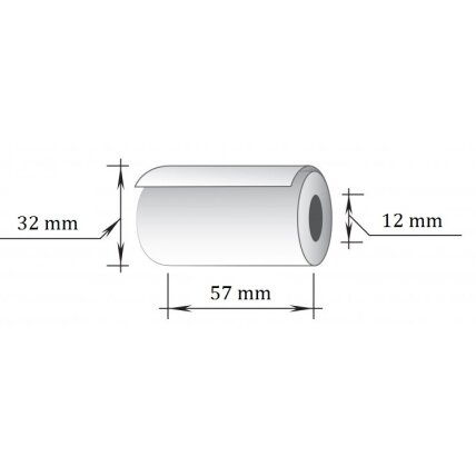 Terminė kasos juosta, 57x10m/12mm (maks.diam. 32mm) 1