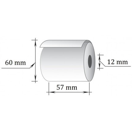 Terminė kasos juosta, 57x43m/12mm (maks.diam.60mm) 1