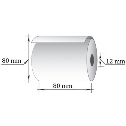Terminė kasos juosta, 80x80m/12mm (maks.diam.80mm) 1