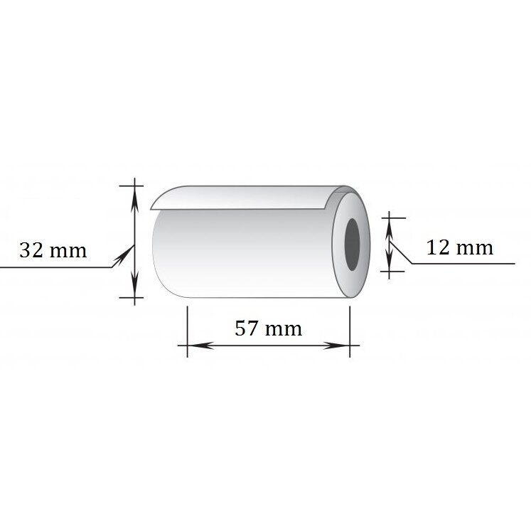 Terminė kasos juosta, 57x10m/12mm (maks.diam. 32mm) 1