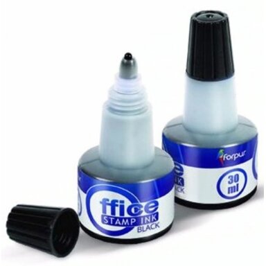 Tušas antspaudams FORPUS, 30ml, juodos sp. Tušas antspaudams FORPUS, 30ml, juodos sp.