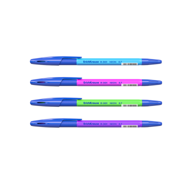 Tušinukas R-301 NEON STICK&GRIP, ErichKrause, 0.7mm, mėlynos sp. Tušinukas R-301 NEON STICK&GRIP, ErichKrause, 0.7mm, mėlynos sp.