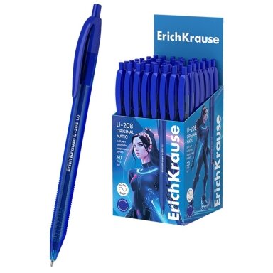 Ultra glide automatinis tušinukas U-208 ORIGINAL MATIC, ErichKrause, 1.0mm, mėlynos sp. Ultra glide automatinis tušinukas U-208 ORIGINAL MATIC, ErichKrause, 1.0mm, mėlynos sp.