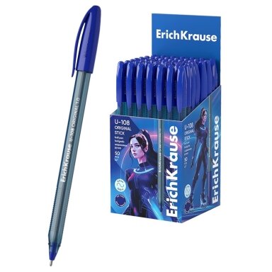 Ultra glide tušinukas U-108 ORIGINAL STICK, ErichKrause, 1.0mm, mėlynos sp. Ultra glide tušinukas U-108 ORIGINAL STICK, ErichKrause, 1.0mm, mėlynos sp.