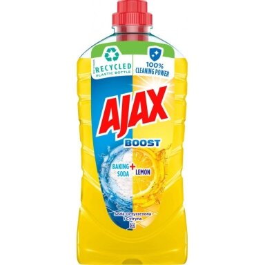 Universali valymo priemonė AJAX Boost Baking Soda + Lemon, 1000 ml Universali valymo priemonė AJAX Boost Baking Soda + Lemon, 1000 ml