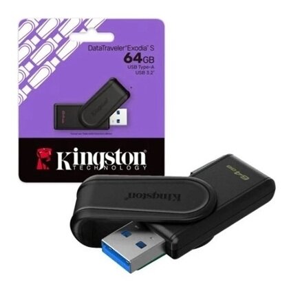 USB laikmena KINGSTON DataTraveler Exodia S, 64 GB, 3.2 Gen 1 2