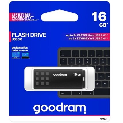 USB laikmena GoodRam UME3, 16 GB, 3.0 4