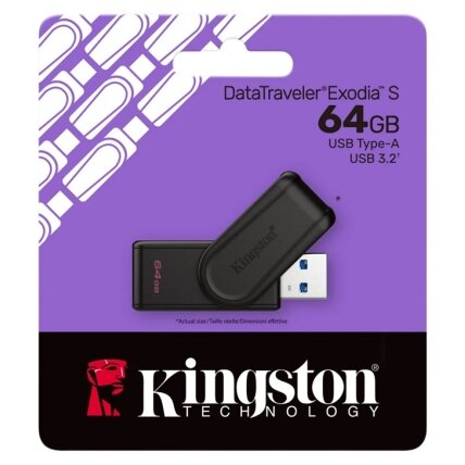 USB laikmena KINGSTON DataTraveler Exodia S, 64 GB, 3.2 Gen 1 3 USB laikmena KINGSTON DataTraveler Exodia S, 64 GB, 3.2 Gen 1 3