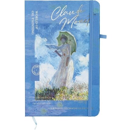 Užrašų knyga CLAUDE MONET , Centrum, A5, 80 lapų, 77gsm, linija, kietu viršeliu, su skirtuku ir gumele 3 Užrašų knyga CLAUDE MONET , Centrum, A5, 80 lapų, 77gsm, linija, kietu viršeliu, su skirtuku ir gumele 3