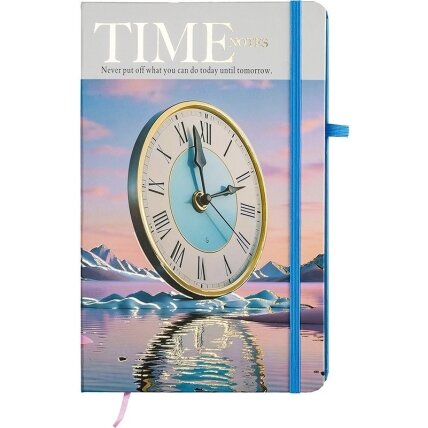 Užrašų knyga TIME Notes, Centrum, A5, 80 lapų, 77gsm, linija, kietu viršeliu, su skirtuku ir gumele 3