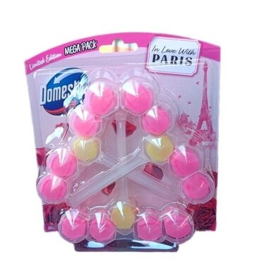 WC valiklis-gaiviklis DOMESTOS In Love With Paris, 3x50 g