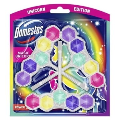 WC valiklis-gaiviklis DOMESTOS Magic Unicorn, 3x50 g