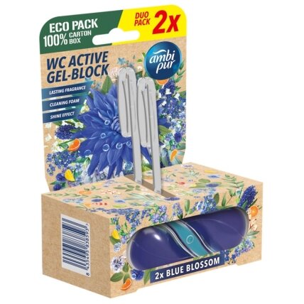 WC valiklis-gaiviklis AMBI PUR Blue Blossom, 2x45 g WC valiklis-gaiviklis AMBI PUR Blue Blossom, 2x45 g
